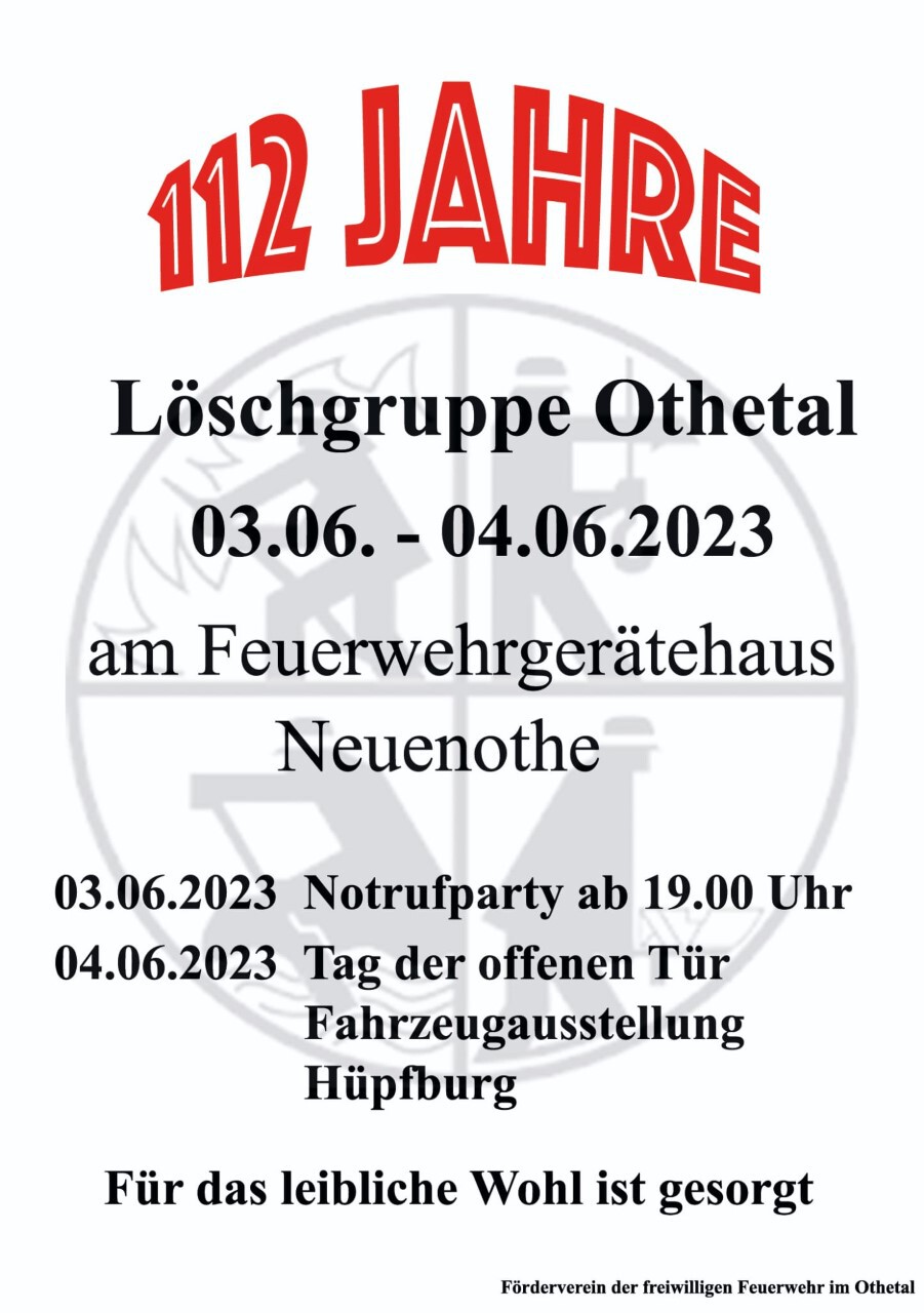 Notrufparty Löschgruppe Othetal 2023